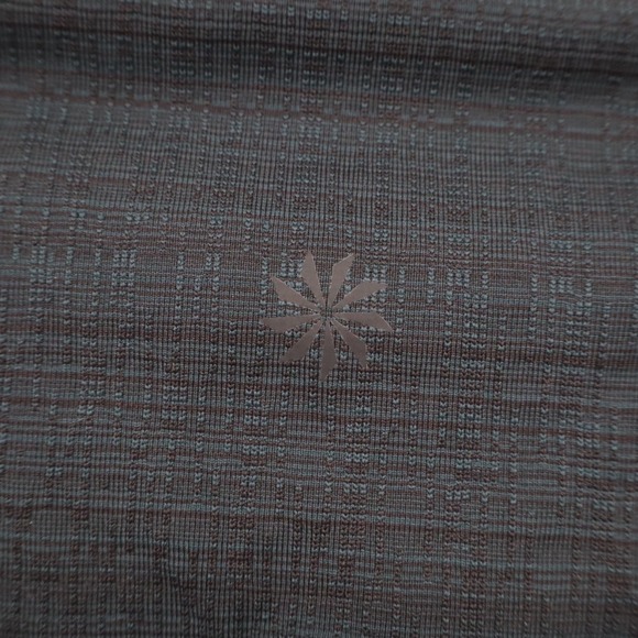 Athleta High Rise Jacquard Chaturaanga Tight Leggings Capri Blue Slate S - Picture 7 of 9